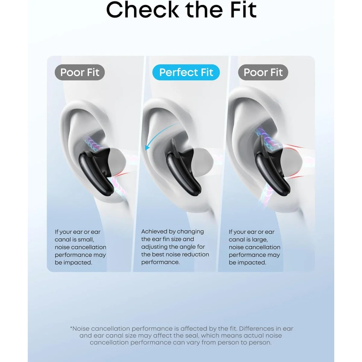 سماعات أذن Anker Soundcore Liberty لاسلكية بتقنية Bluetooth وعزل ضوضاء تكيفي، تشغيل حتى 30 ساعة - أسود - Thumbnail 4