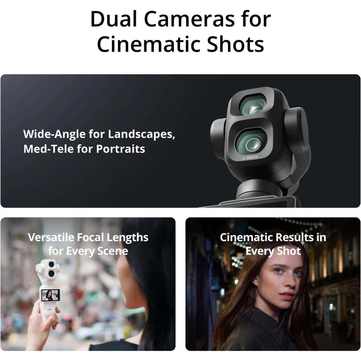 DJI Osmo Pocket 4P Vlog Combo 4K 240fps Gimbal Camera, 37MP, Black - Thumbnail 5