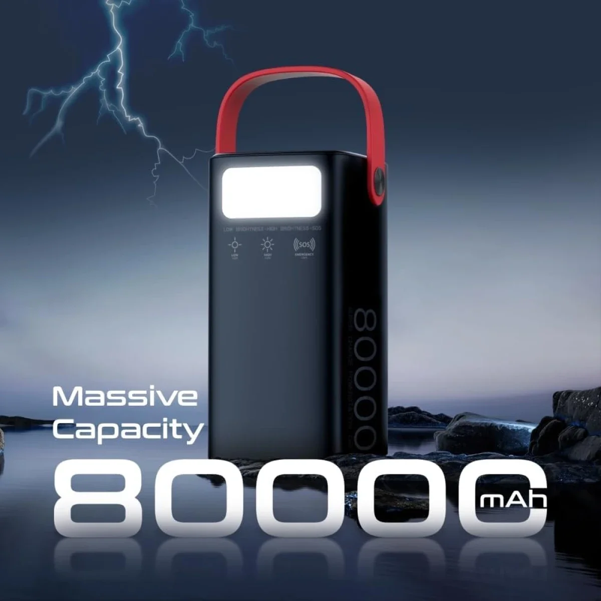 Promate PowerMine-80 Pro 80000mAh Power Bank with 100W USB-C PD Fast Charging - Thumbnail 5