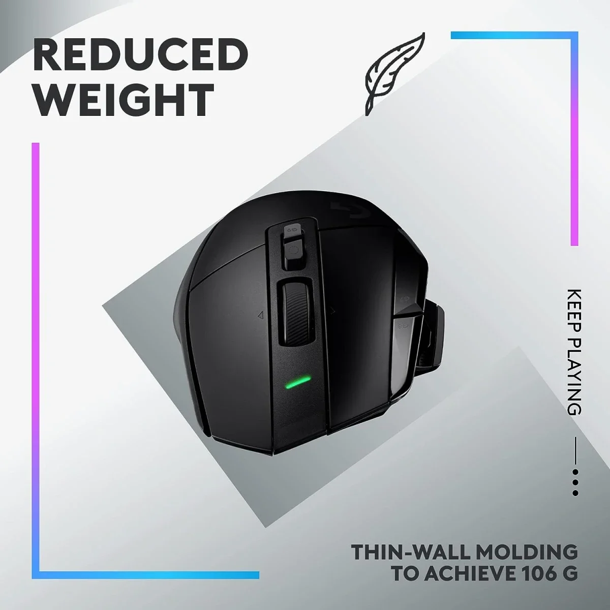ماوس ألعاب Logitech G502 X PLUS لاسلكي بمستشعر HERO 25K، أسود - Thumbnail 9
