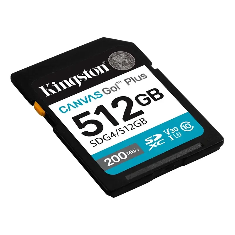 بطاقة ذاكرة Kingston Canvas Go Plus Gen4 512GB SDXC 200MB/s C10 SDG4/512GB - Image 3