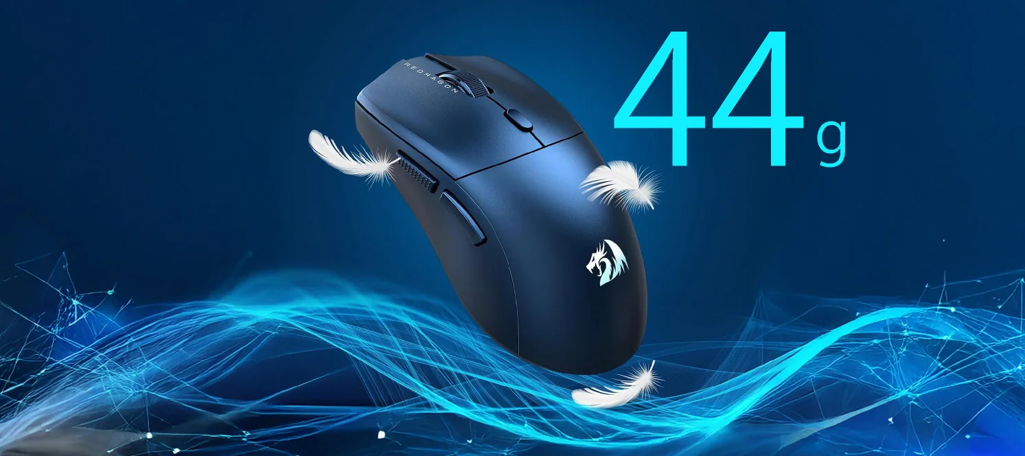 ماوس ألعاب Redragon M815 NEVA خفيف الوزن 44 جم، 8KHz، 26000 DPI، أسود - Thumbnail 13