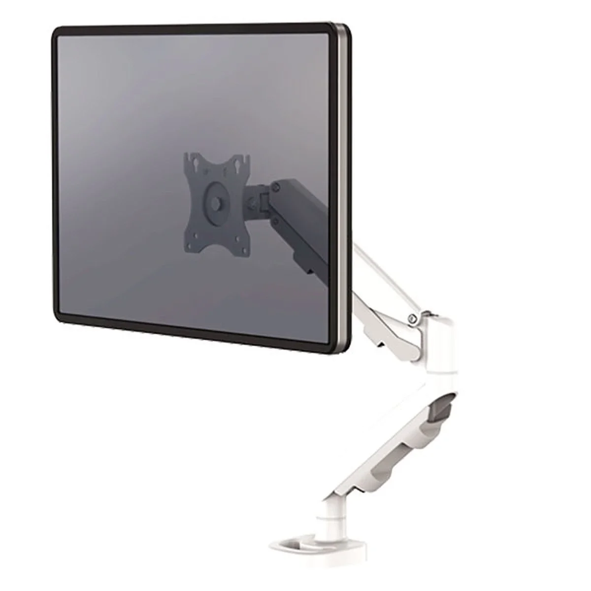 ذراع شاشة قابل للتعديل Fellowes Platinum Series أحادي باللون الأبيض