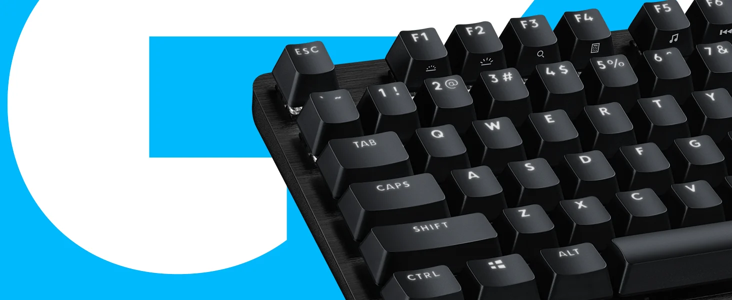 لوحة مفاتيح ألعاب ميكانيكية Logitech بإضاءة بيضاء وهيكل ألمنيوم أسود G413 TKL SE - Thumbnail 11