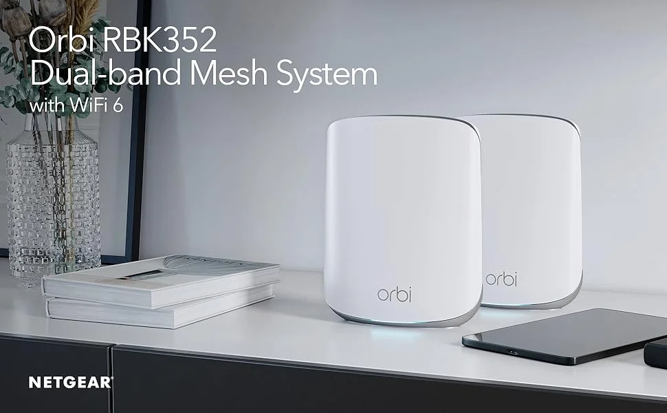 NETGEAR Orbi RBK352 AX1800 Wi-Fi 6 Dual-Band Mesh System 2-Pack - Thumbnail 7