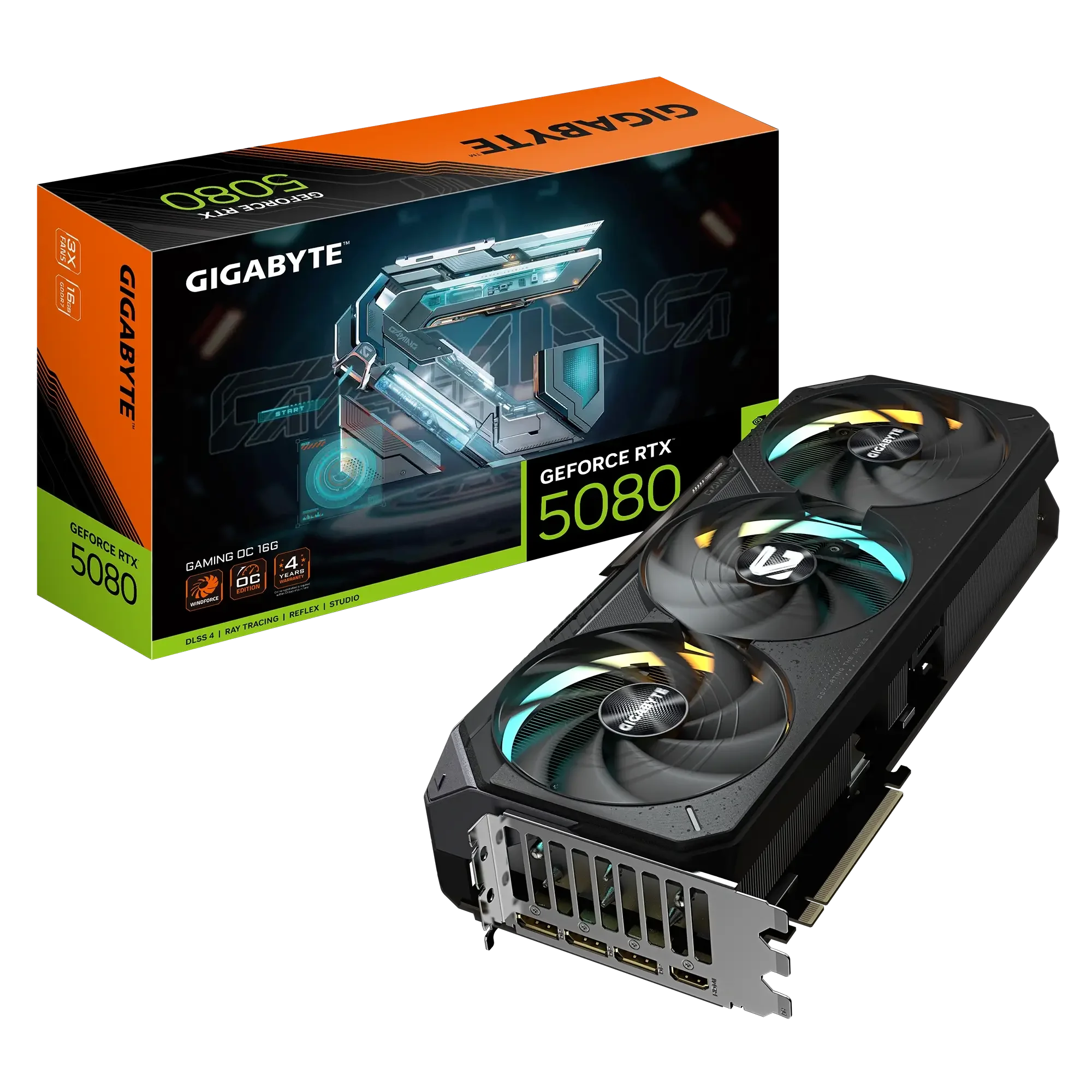 كرت شاشة GIGABYTE GeForce RTX 5080 GAMING OC بسعة 16GB GDDR7 - Image 1