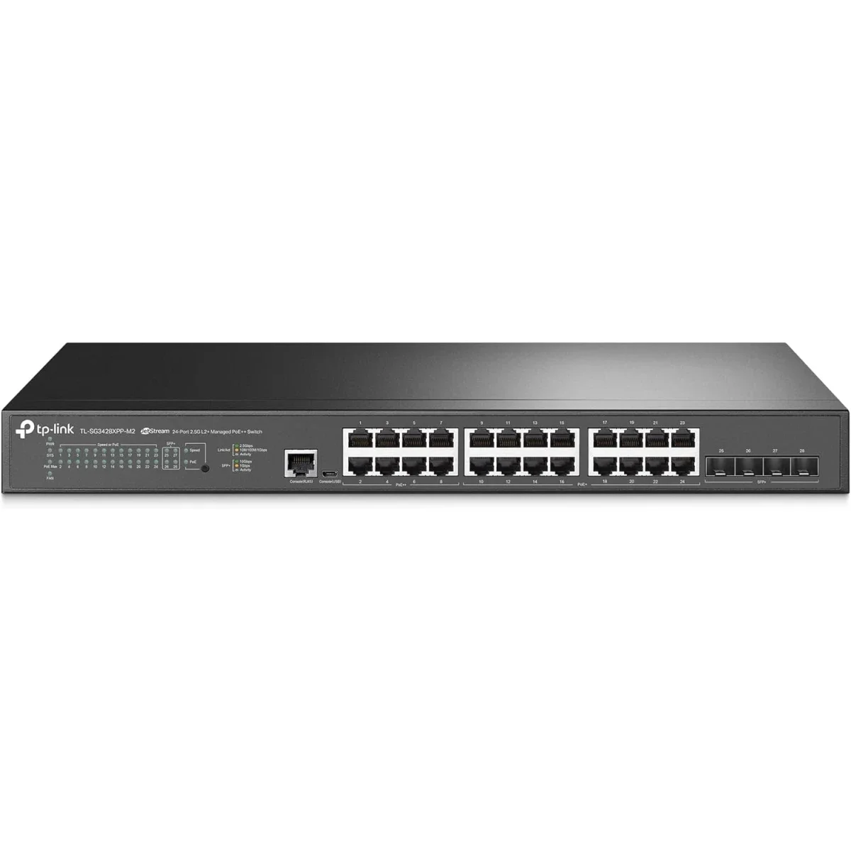سويتش مُدار TP-LINK Omada SG3428XPP-M2 V2 مزود بـ 24 منفذ 2.5G PoE++ و4 منافذ 10G SFP+