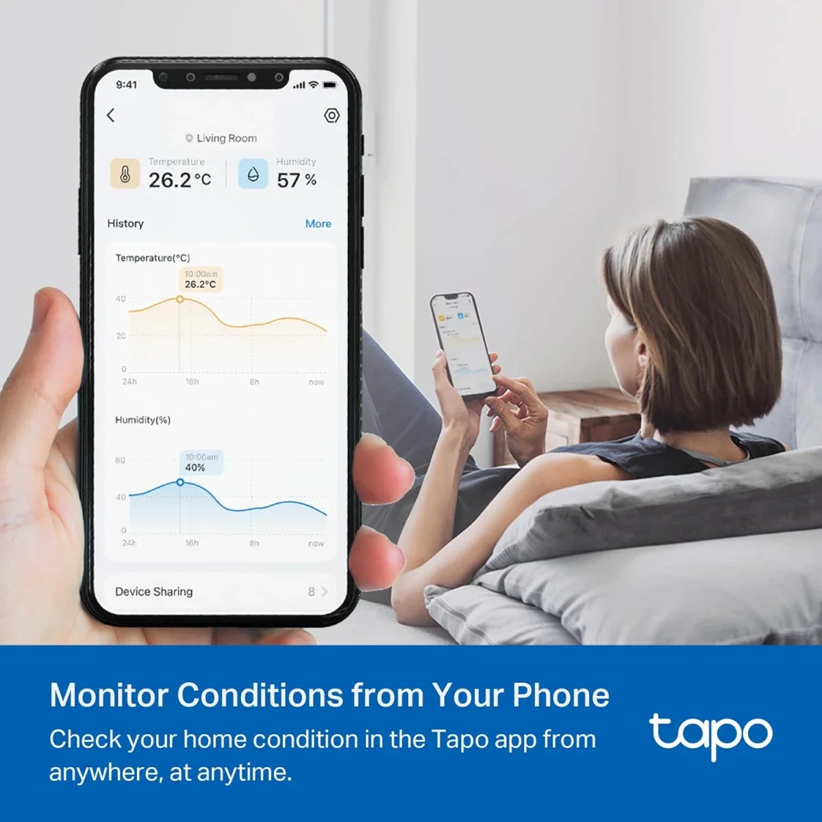 TP-LINK Tapo T310 Smart Temperature & Humidity Sensor - Thumbnail 5