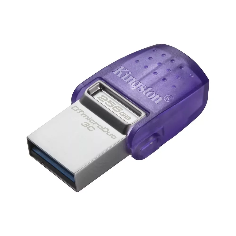 فلاش ميموري Kingston DTDUO3CG3/256GB سعة 256GB بمنفذي USB Type-C وType-A، USB 3.2 Gen 1، قراءة 200MB/s