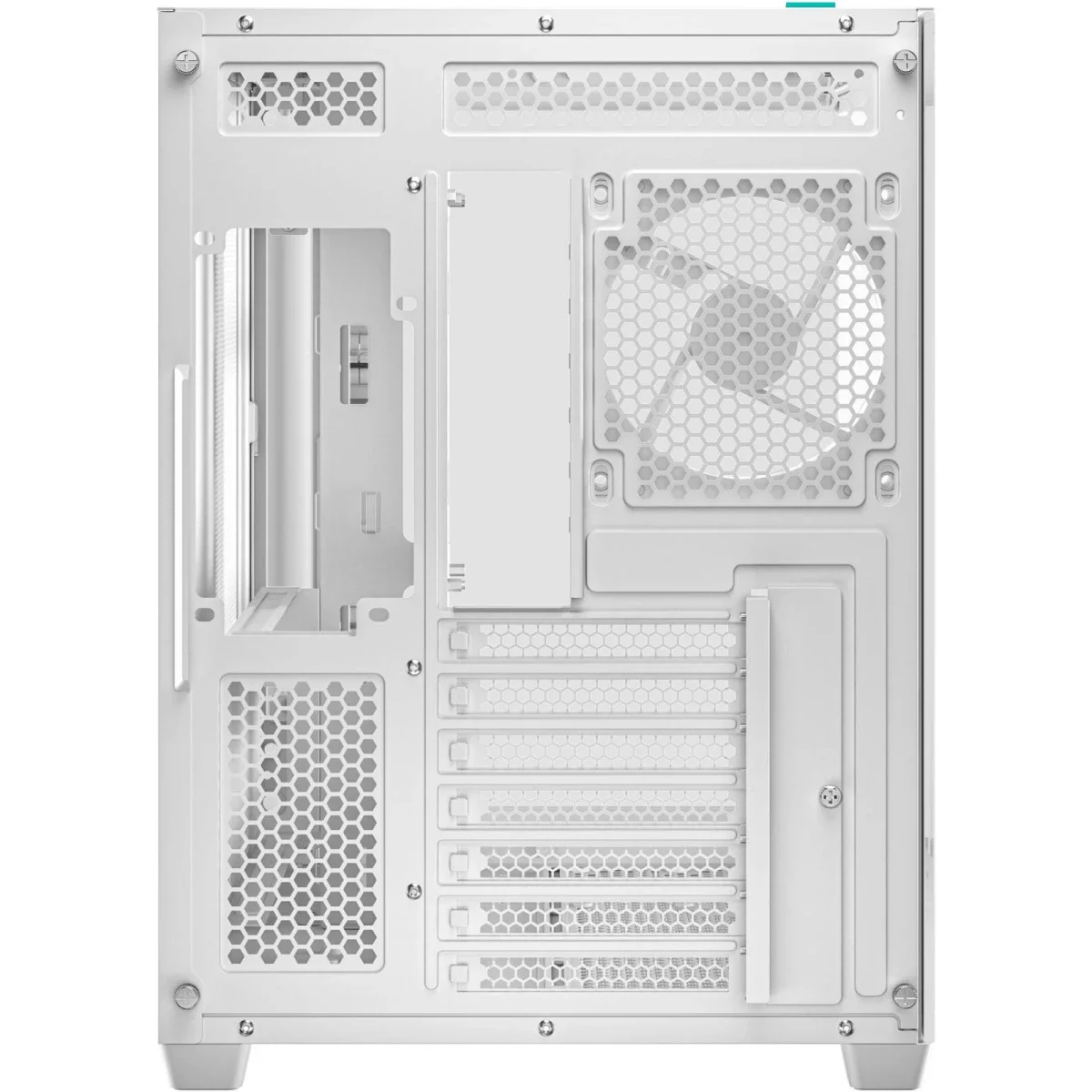 هيكل كمبيوتر DeepCool CG530 4F بانورامي ATX ميد تاور مع 4 مراوح مثبتة مسبقًا وتصميم ثنائي الحجرة، أبيض - Image 9