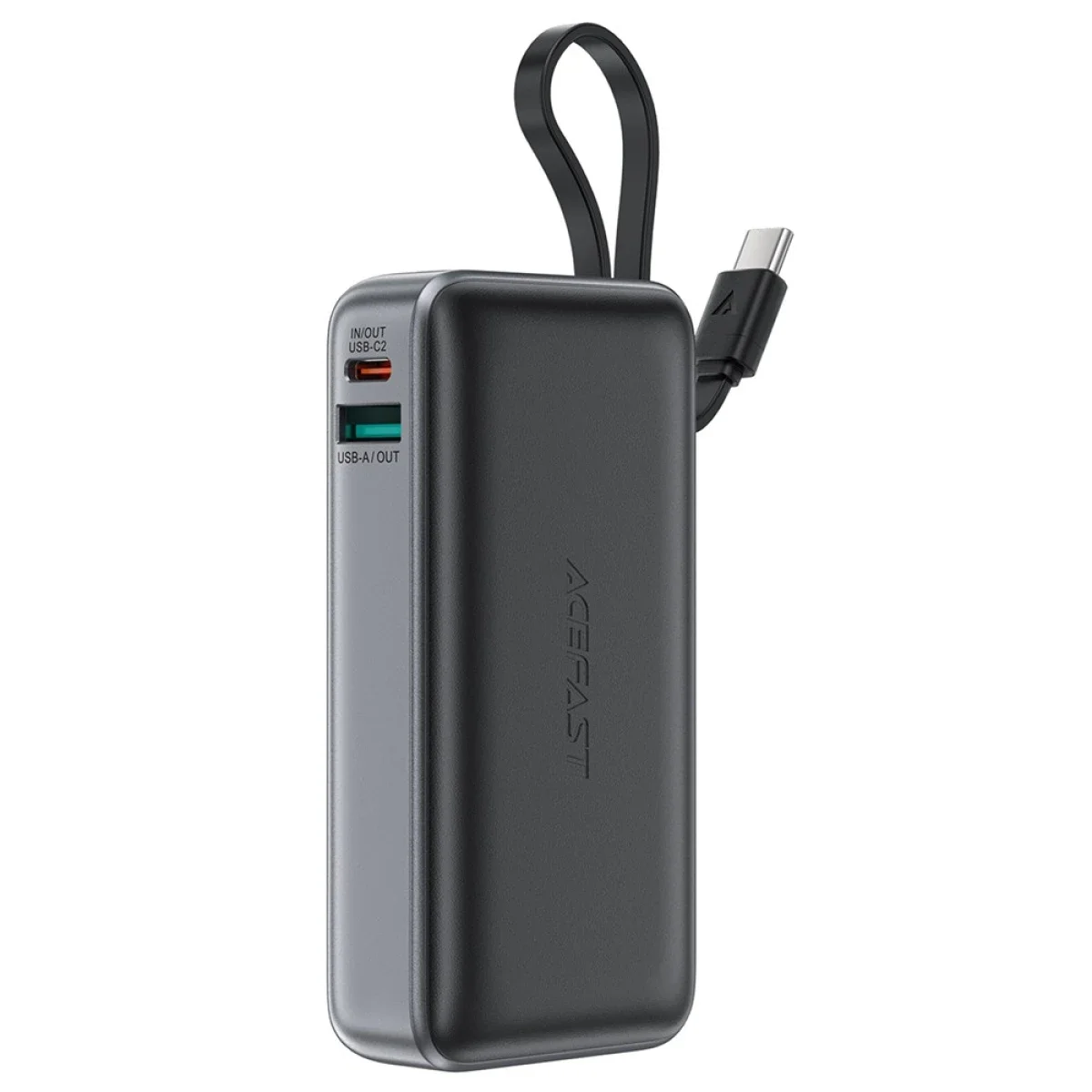 ACEFAST M7 10000mAh 30W PD Fast Charging Power Bank with USB-C Cable - Black