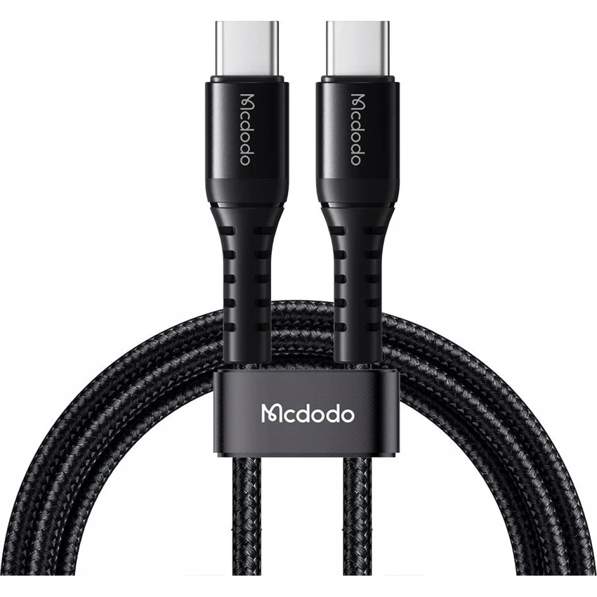 سلك شحن ونقل بيانات Mcdodo CA-5641 USB-C إلى USB-C بقدرة 60W وتيار 3A بطول 1 متر أسود - Image 2
