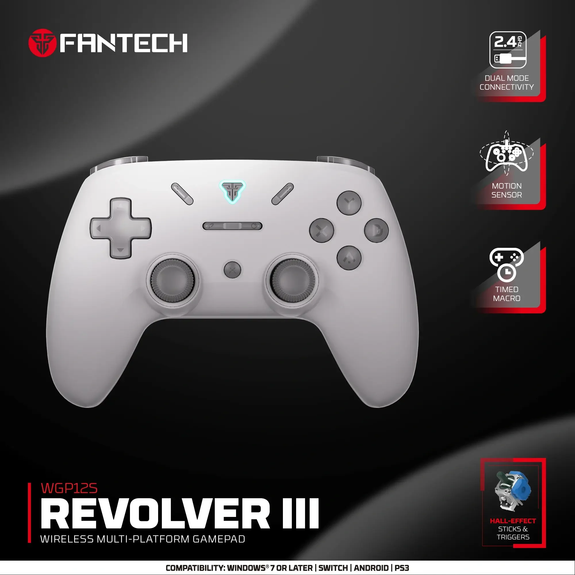 Fantech WGP16 NOVA II Wireless Multi-Platform Gamepad - Grey - Image 3