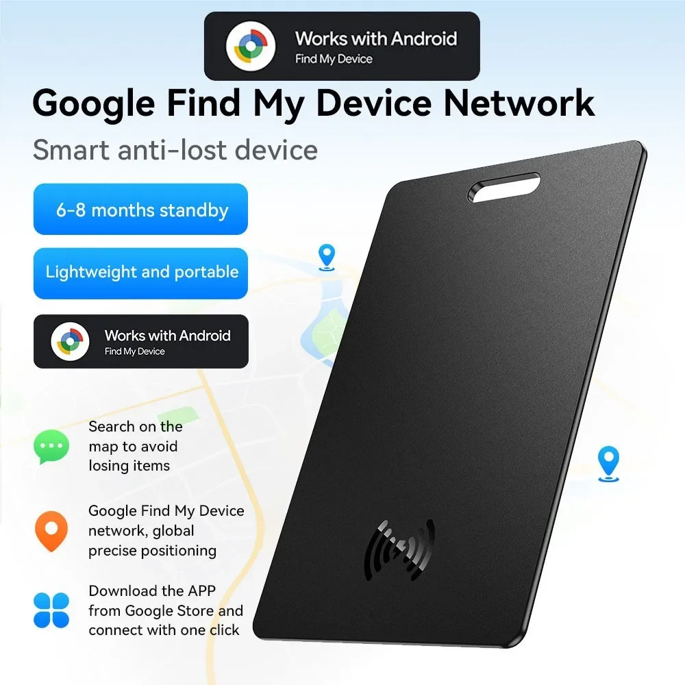 HOCO E97A Mini Finder Smart Anti-Lost Tracker Card for Android, Black - Image 7