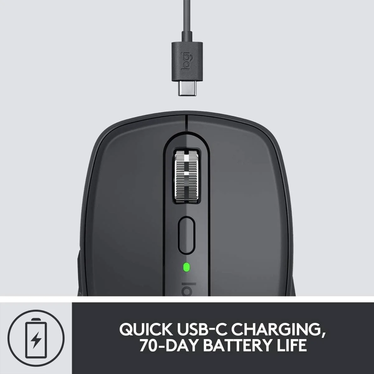Logitech MX Anywhere 3S Compact Wireless Mouse 4000 DPI - Pale Grey - Thumbnail 6