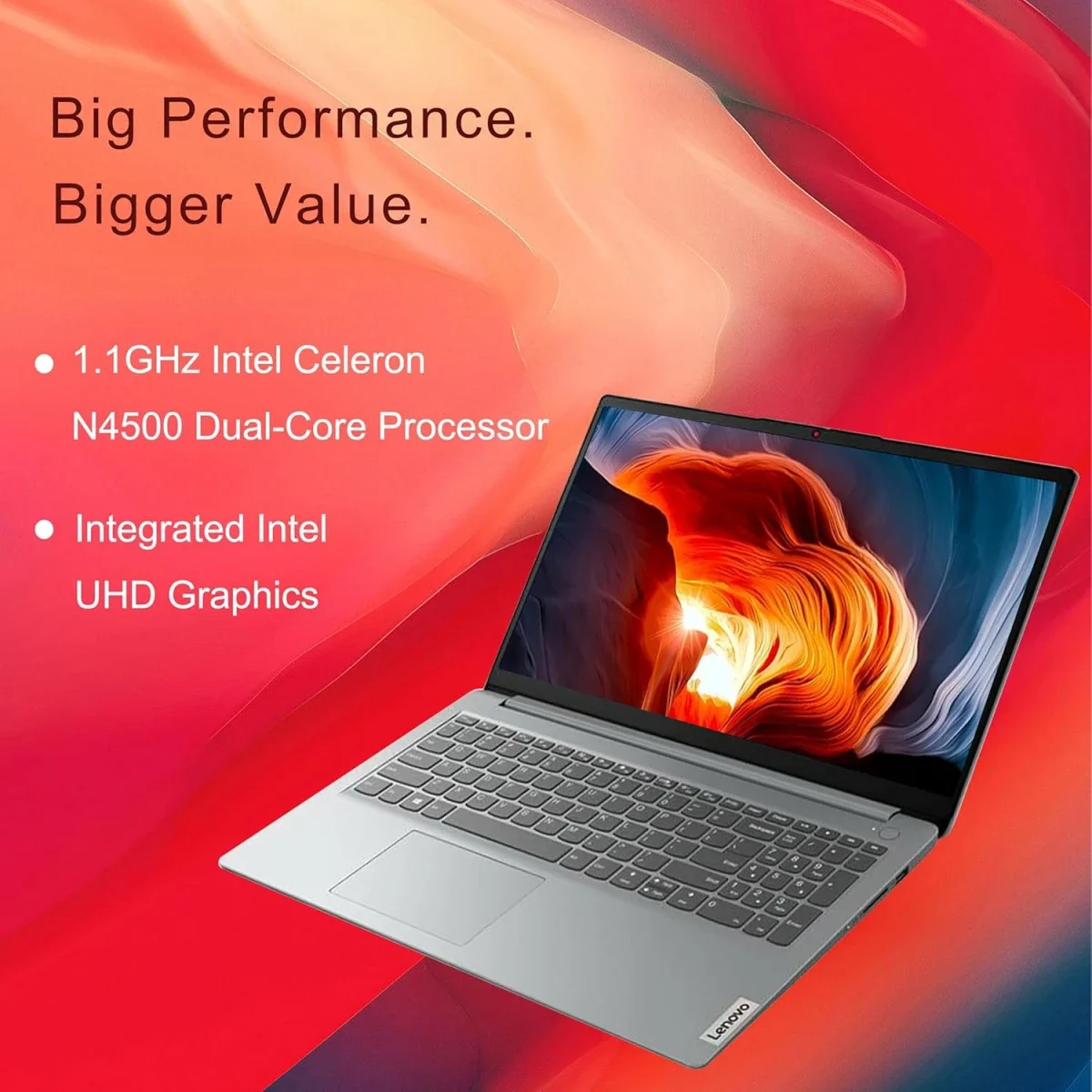 Lenovo IdeaPad 1 2023 Laptop Intel Celeron N4500 8GB RAM 256GB SSD 15.6-inch HD Grey - Image 3