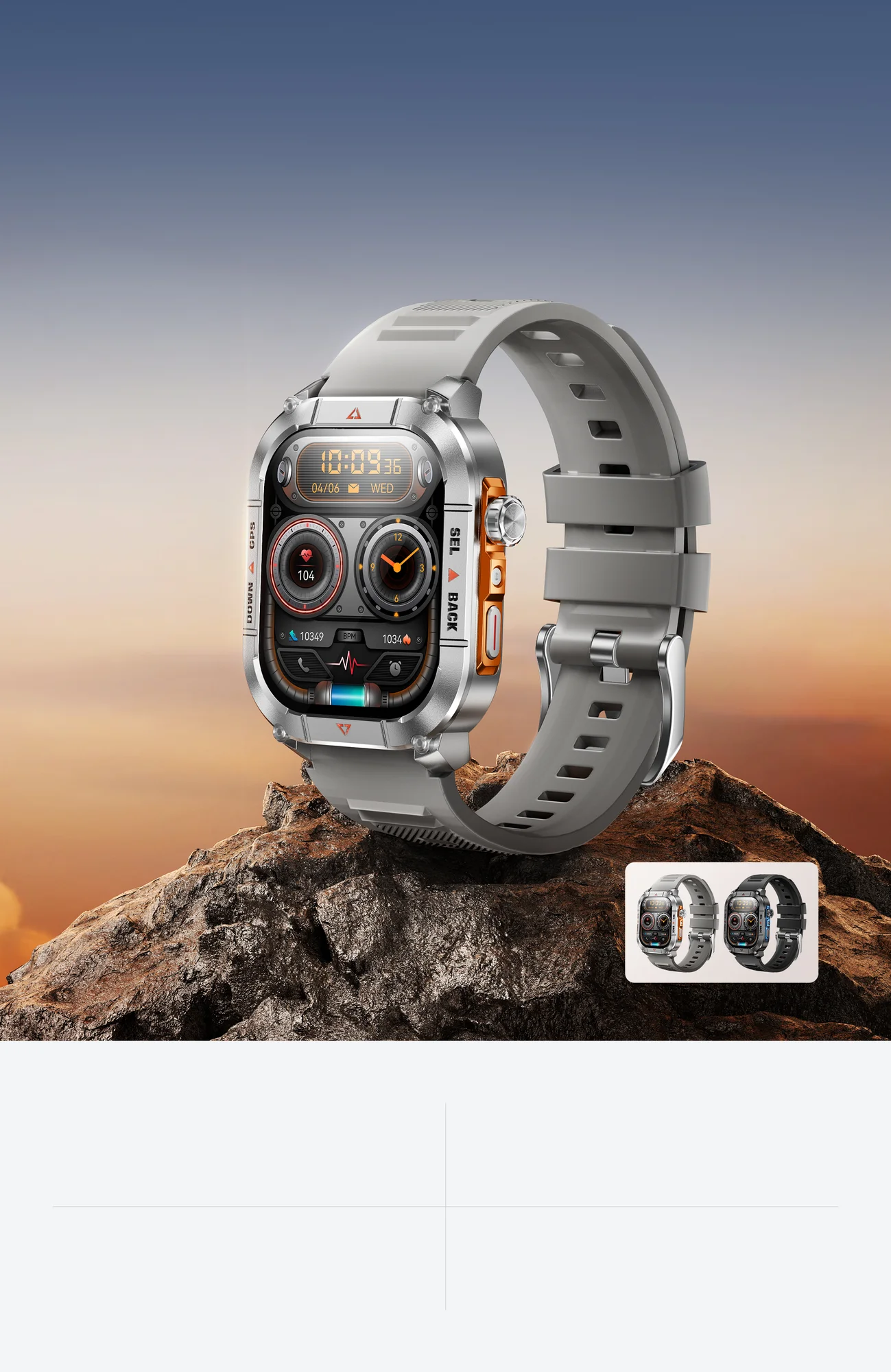 ساعة ذكية Remax WATCH 30 بشاشة AMOLED وGPS للأنشطة الخارجية – فضي - Thumbnail 3