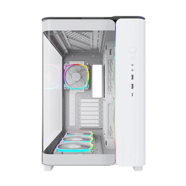 كيس كمبيوتر Montech KING 95 PRO للألعاب بحجرتين Mid-Tower – أبيض - Image 2