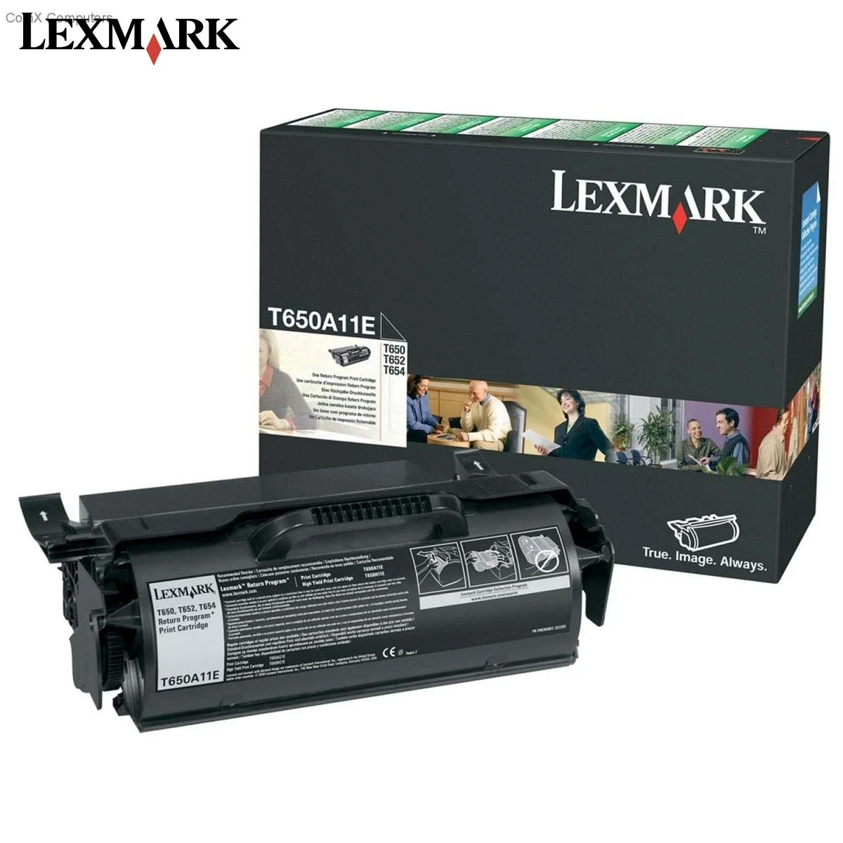 خرطوشة تونر Lexmark T650 أصلية باللون الأسود T650A11E
