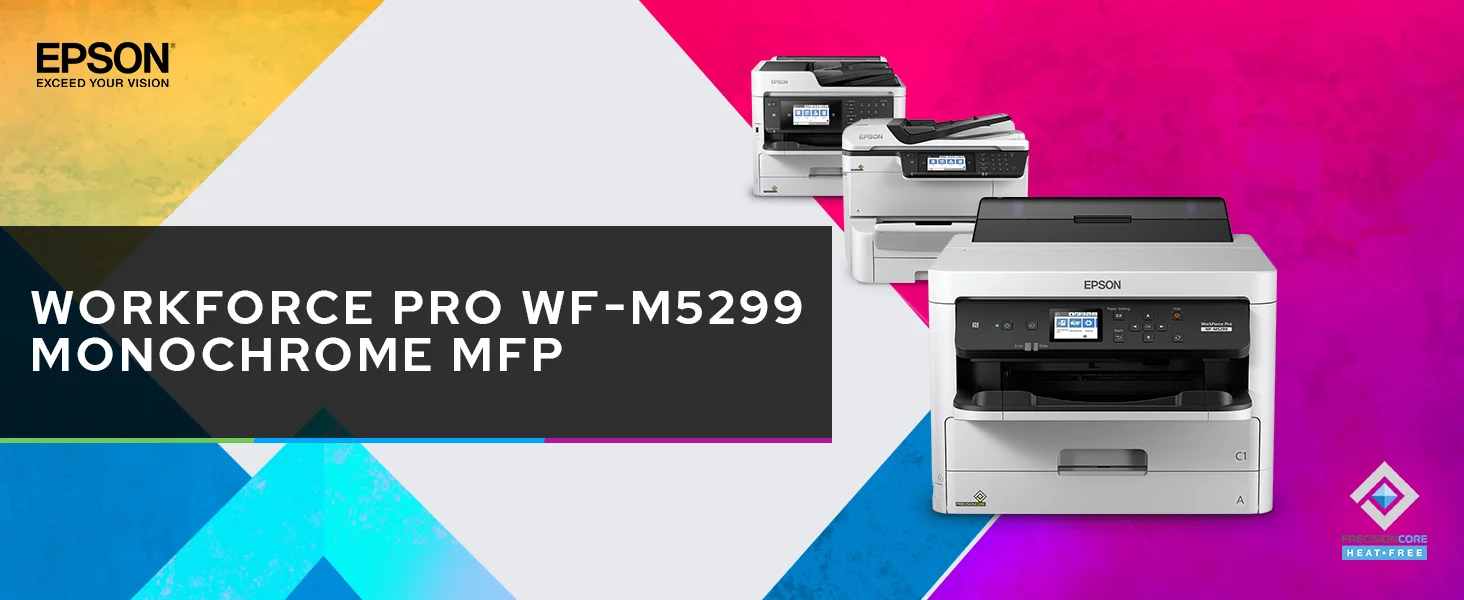 EPSON WorkForce Pro WF-M5299DW Monochrome Wireless Duplex Workgroup Inkjet Printer - Thumbnail 5