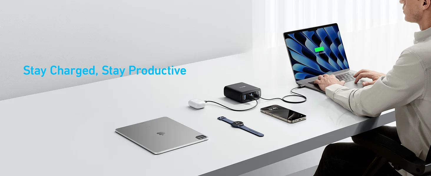 شاحن مكتبي Anker A2154K11 USB-C بقدرة 112 واط و6 منافذ - Thumbnail 9
