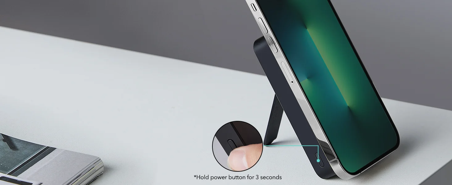 ESR MagSafe Power Bank with Kickstand 6000mAh for iPhone 16/15/14/13/12 - Black - Thumbnail 14