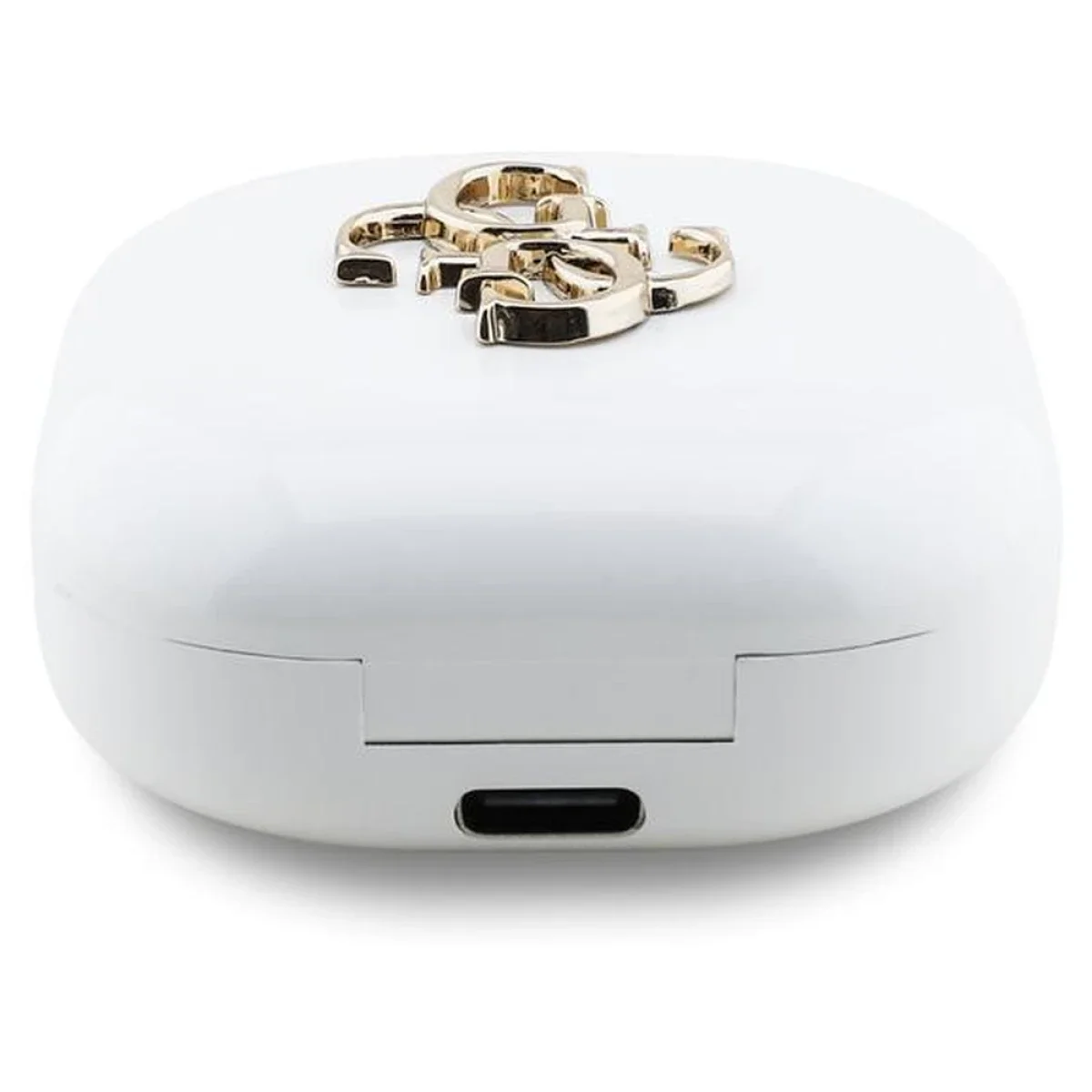 GUESS GUTWSJ7HE4GH 4G Metal Logo TWS Bluetooth Earphones with Charging Case - White - Thumbnail 4