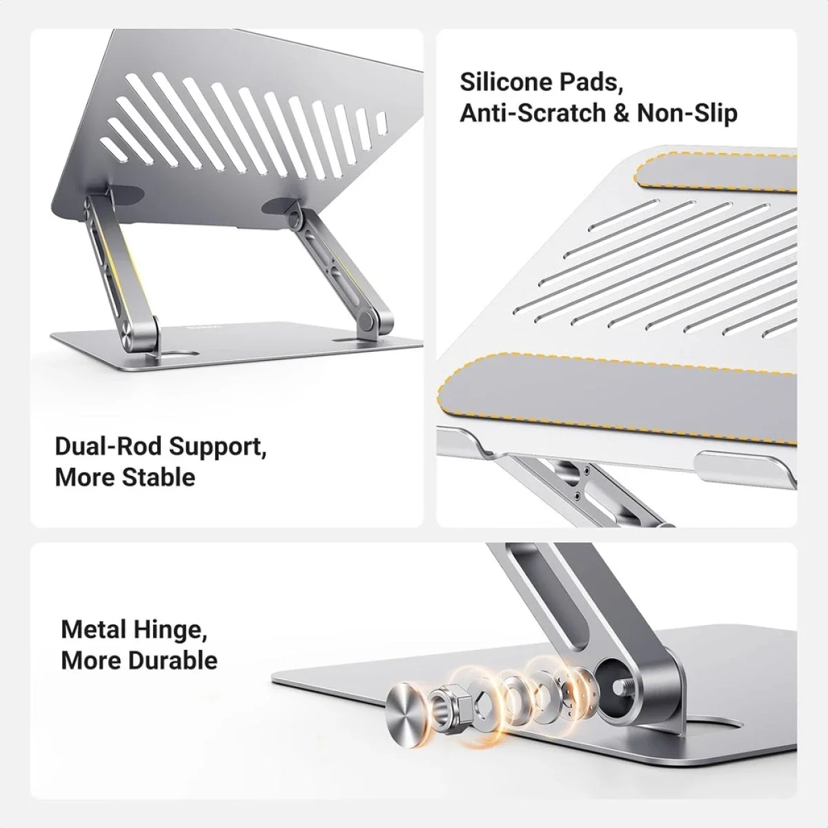 Ugreen 45416 Dual-Axis Adjustable Aluminum Laptop Stand - Image 4