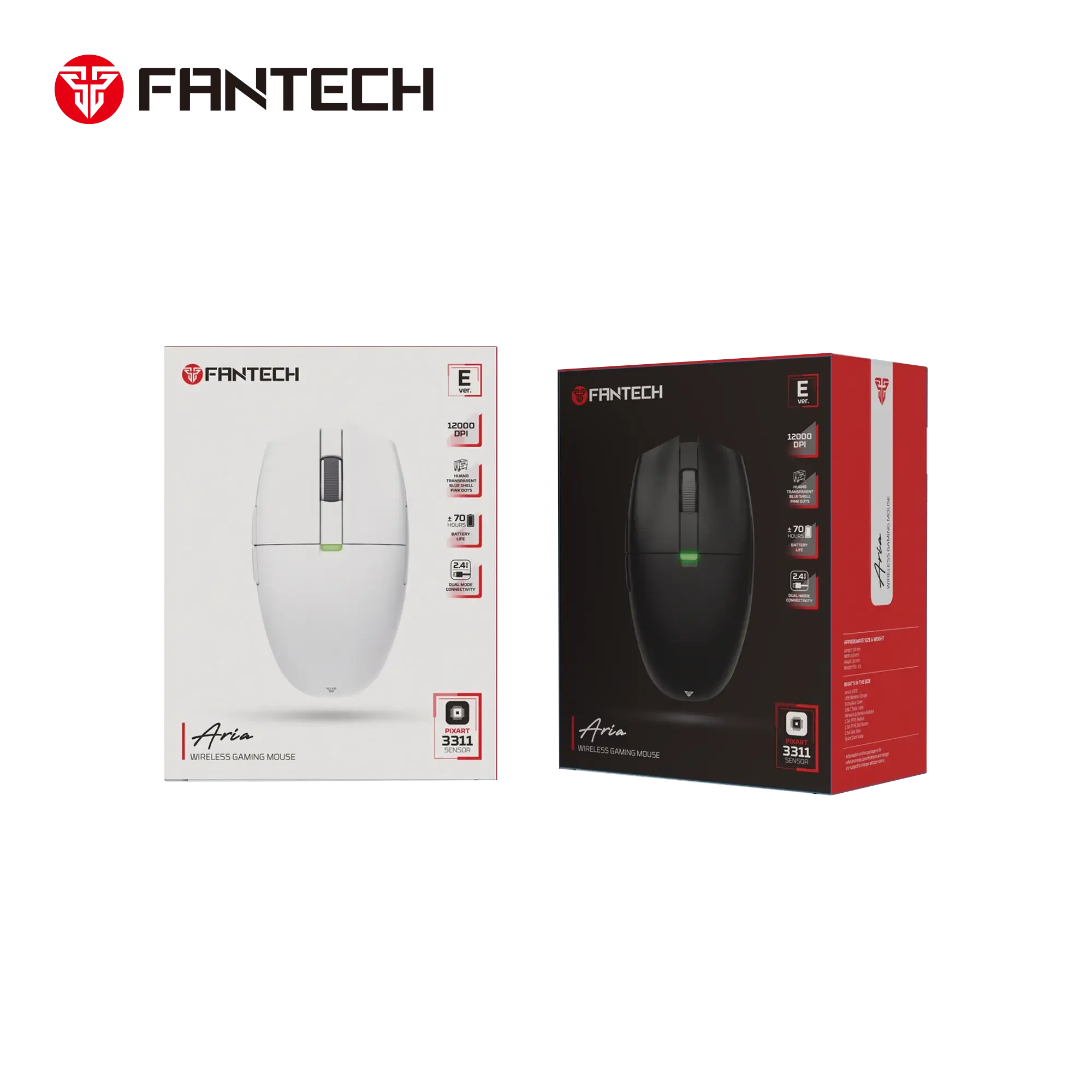 ماوس ألعاب Fantech Aria XD7E لاسلكي - أسود - Image 4