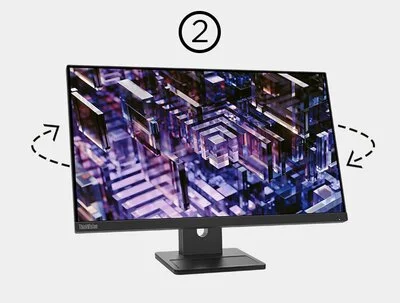شاشة Lenovo ThinkVision E24q-30 للأعمال 24 إنش QHD IPS بتردد 100 هرتز، أسود - Image 18