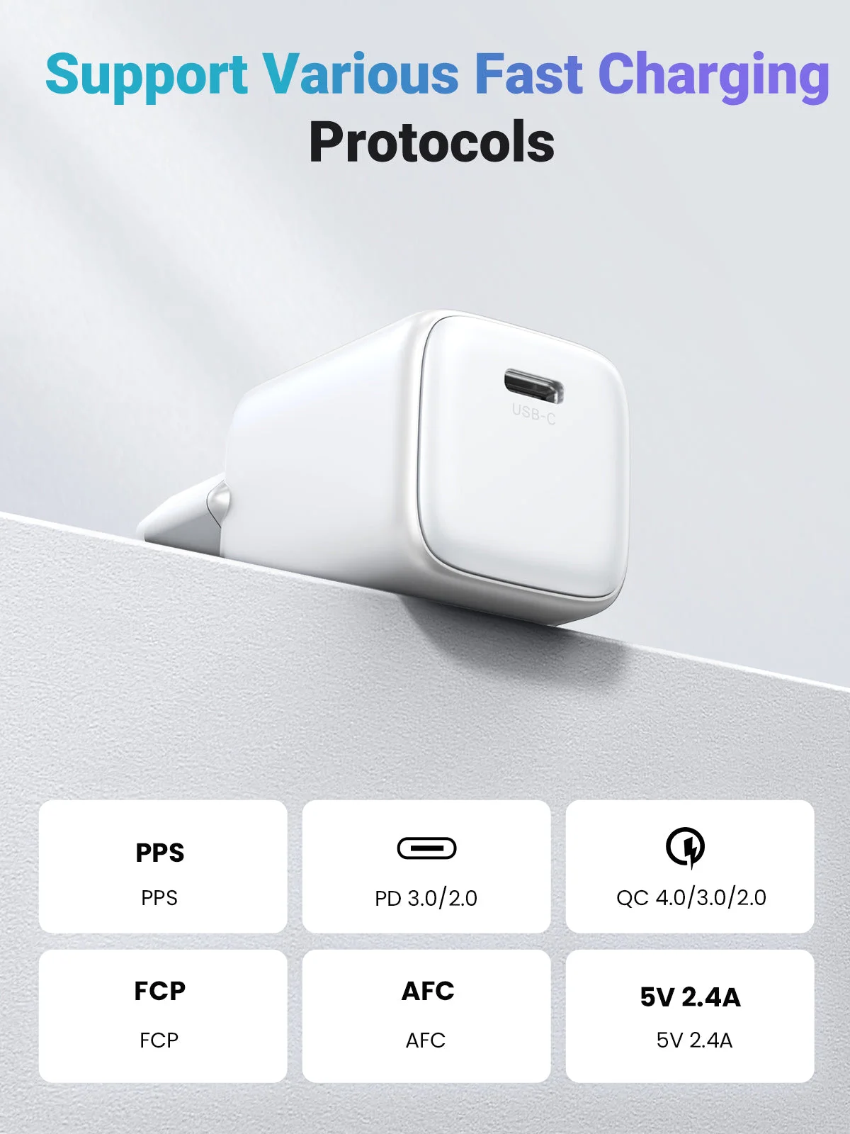 شاحن UGREEN Nexode 15324 سريع USB-C PD بتقنية GaN بقدرة 20W - Thumbnail 10
