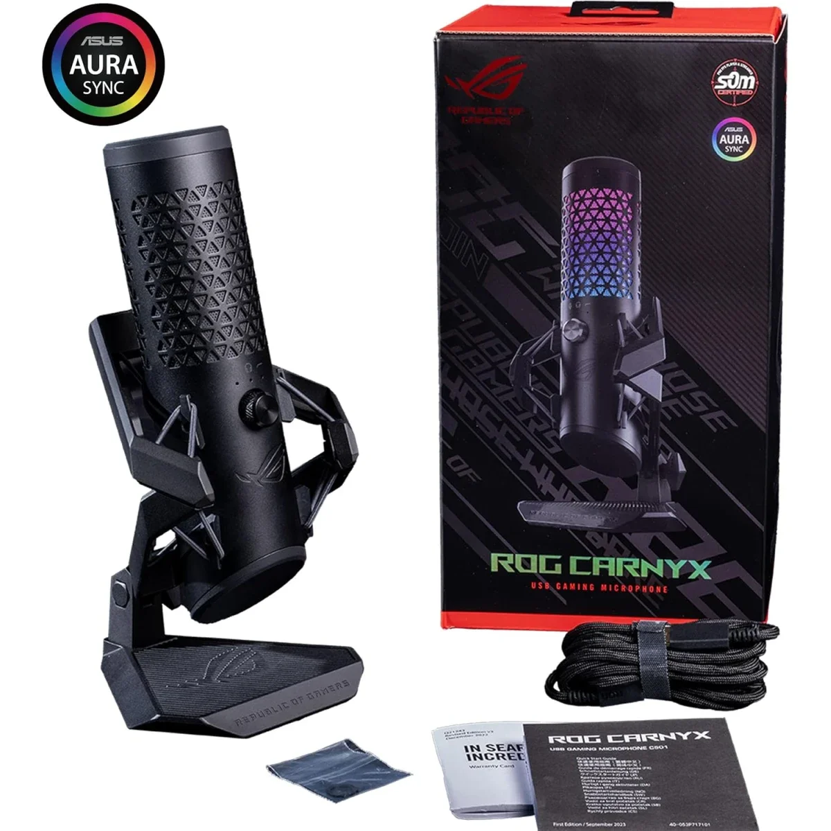 ميكروفون ألعاب مكثف قلبي Asus ROG Carnyx احترافي 192 كيلوهرتز/24 بت أسود - Image 8