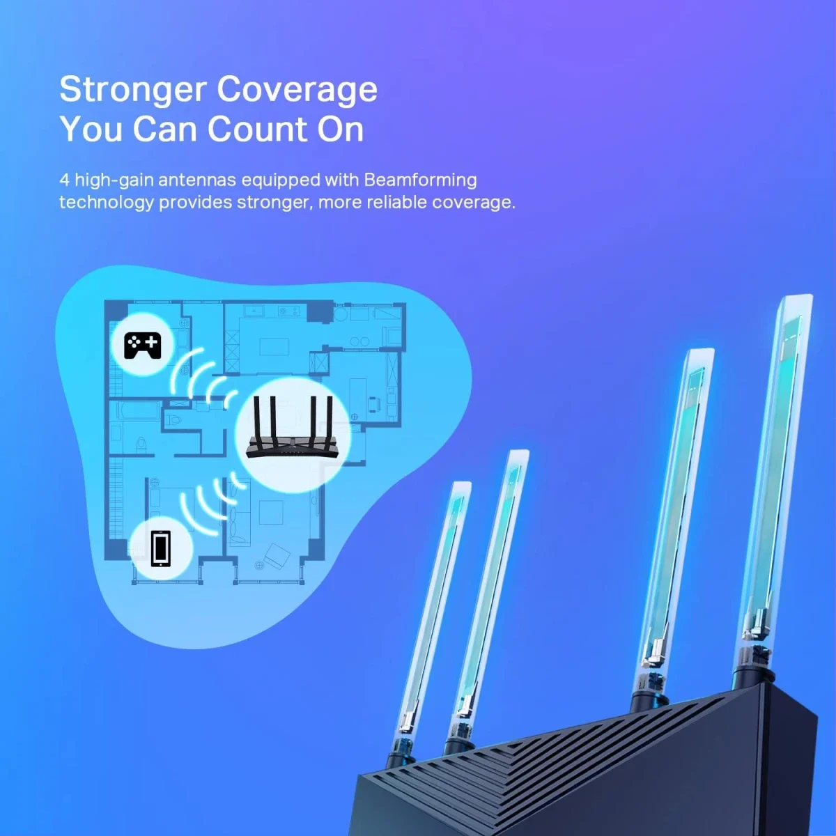 راوتر TP-LINK Archer AX23 AX1800 Wi‑Fi 6 ثنائي النطاق جيجابت - Thumbnail 4