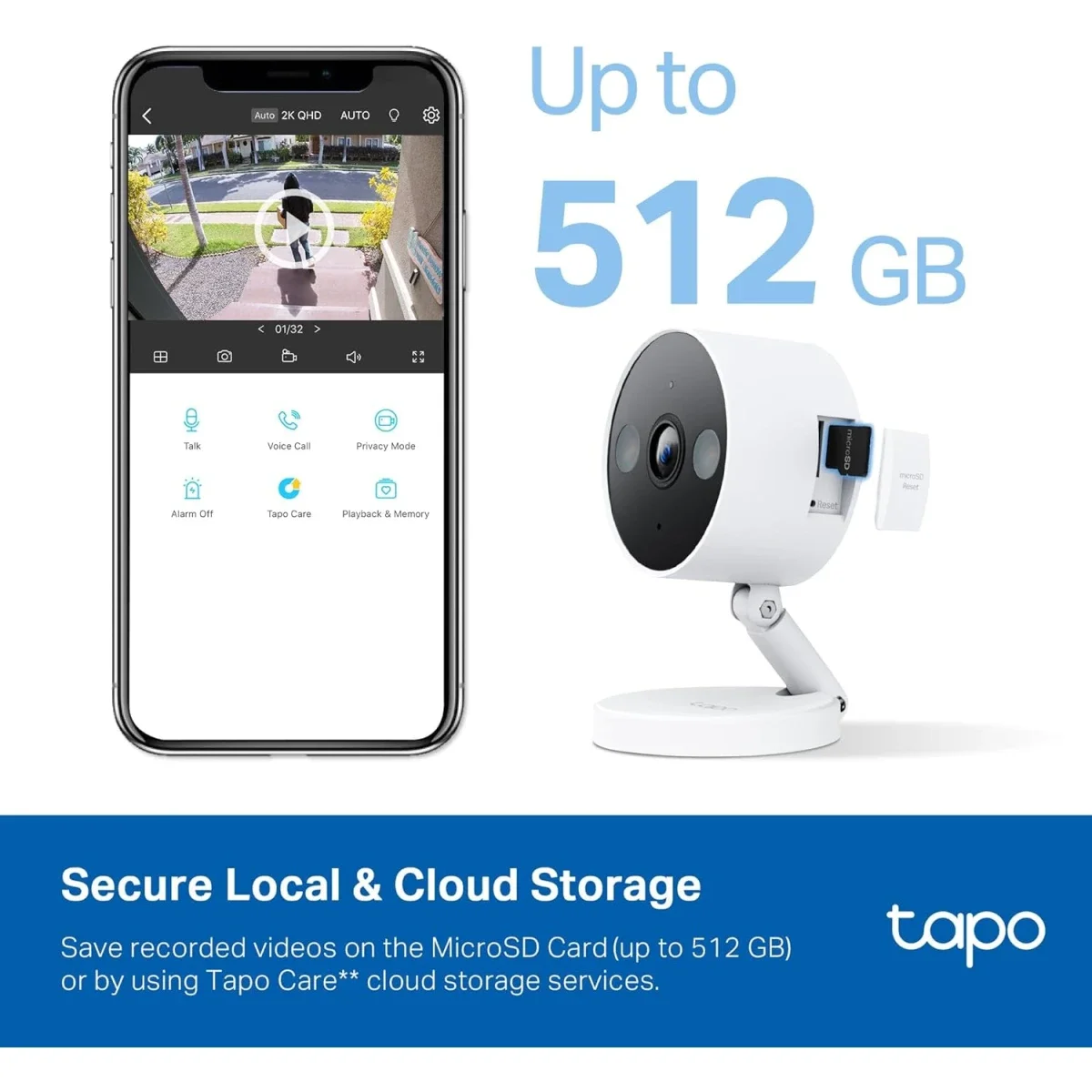 كاميرا مراقبة TP-LINK Tapo C120 بدقة 2K QHD للاستخدام الداخلي والخارجي مع رؤية ليلية ملونة - Image 5