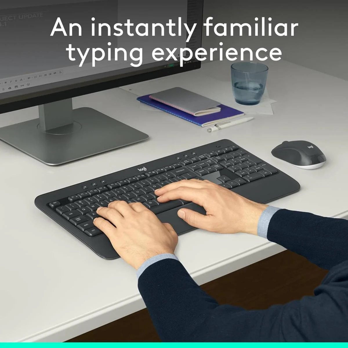 طقم كيبورد وماوس لاسلكي Logitech MK540 Advanced مع مستقبل Unifying - Image 7