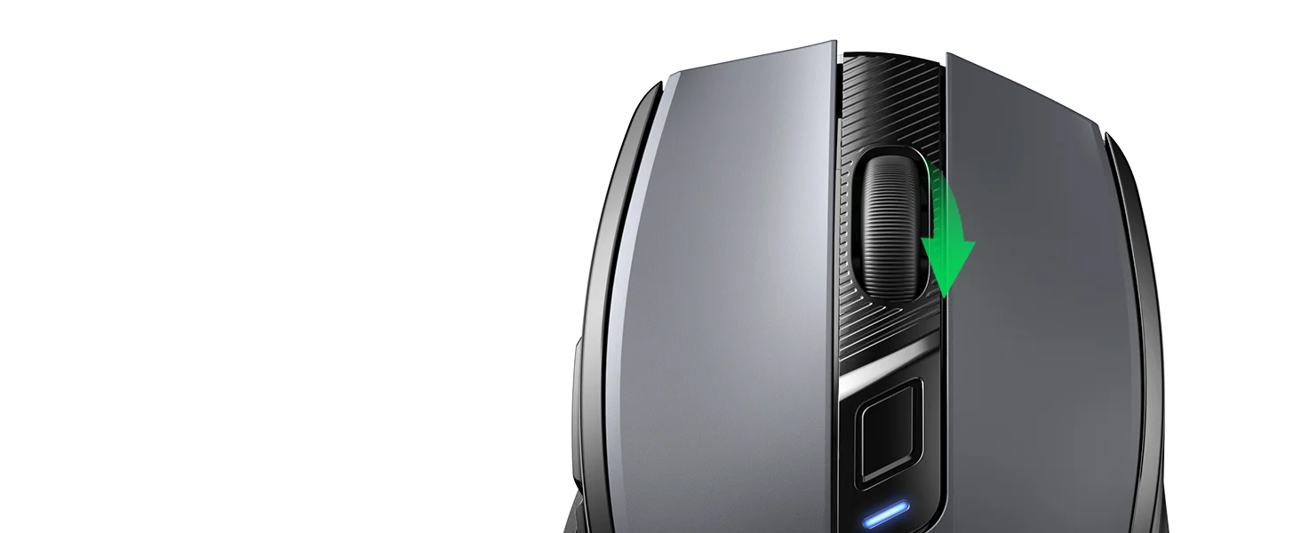 Ugreen Ergonomic Wireless Mouse 2.4GHz + Bluetooth, 4000 DPI, Silent Click, Black - Thumbnail 14