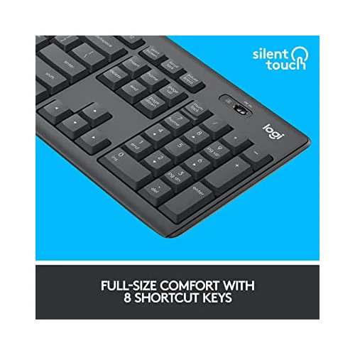 طقم كيبورد وماوس Logitech MK295 لاسلكي بتقنية SilentTouch - Image 4