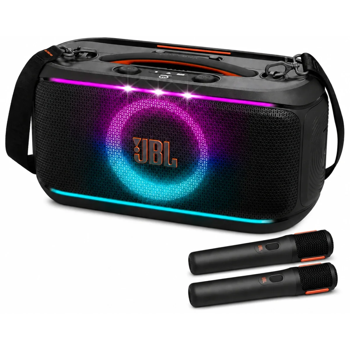 سماعة حفلات محمولة JBL PartyBox On-The-Go 2 مع Bluetooth 5.4 وAuracast وبطارية حتى 15 ساعة - أسود