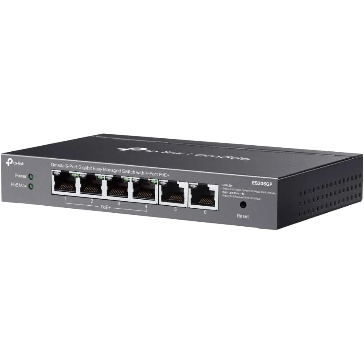 TP-LINK Omada ES206GP 6-Port Gigabit Easy Managed Switch with 4-Port PoE+ 65W - Image 3