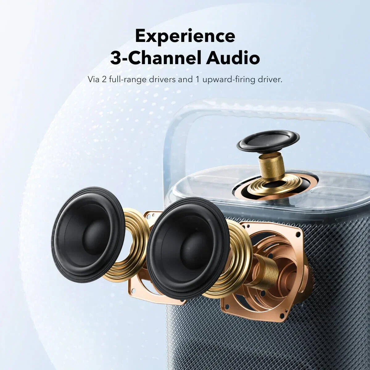 مكبر صوت Anker Soundcore Motion X500 محمول بتقنية Bluetooth وصوت محيطي وثلاثة مشغلات، أزرق - Image 6