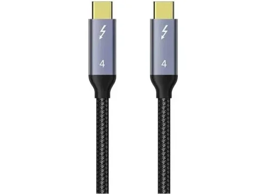 كابل Coteci 87304 Thunderbolt 4 من USB-C إلى USB-C بطول 1 متر بسرعة 40Gbps ودقة 8K أسود - Thumbnail 7