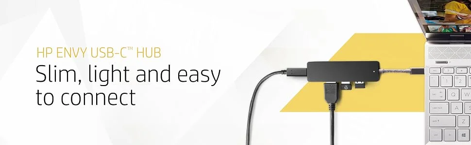 HP Elite USB-C Hub with 90W Pass-Through Charging, USB-A and HDMI - Black - Image 7