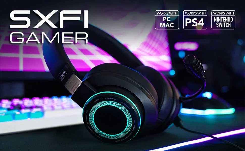 Creative SXFI GAMER USB-C Gaming Headset with ANC, CommanderMic & Super X-Fi - Thumbnail 8