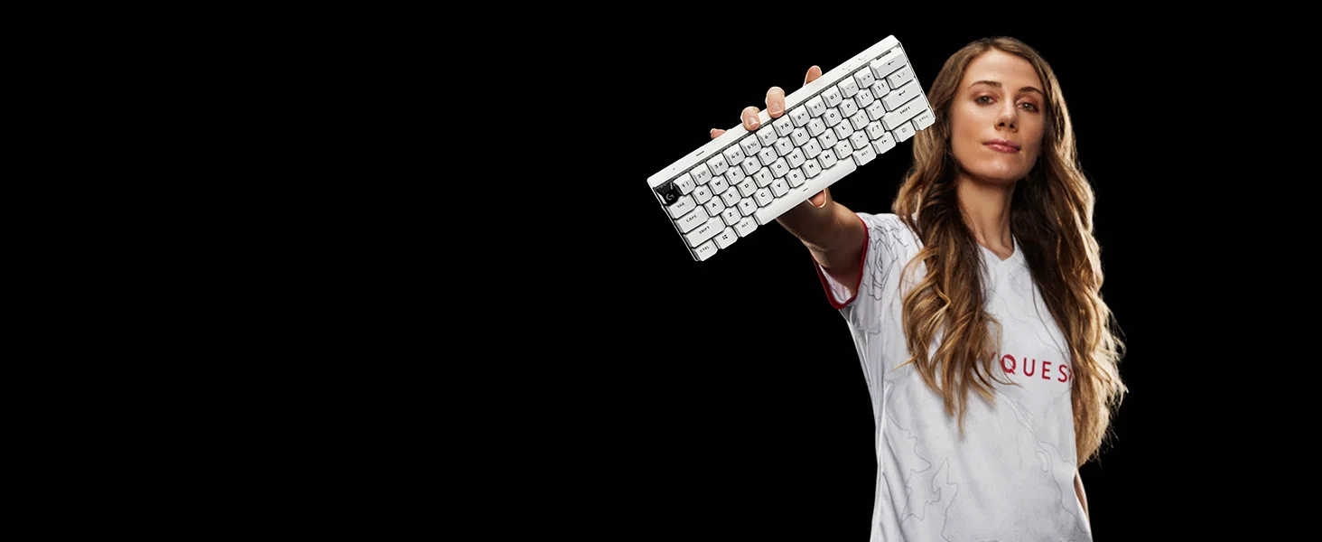 لوحة مفاتيح ألعاب Logitech G PRO X 60 LIGHTSPEED ميكانيكية لاسلكية 60% بمفاتيح GX البصرية اللمسية - أرجواني - Thumbnail 10