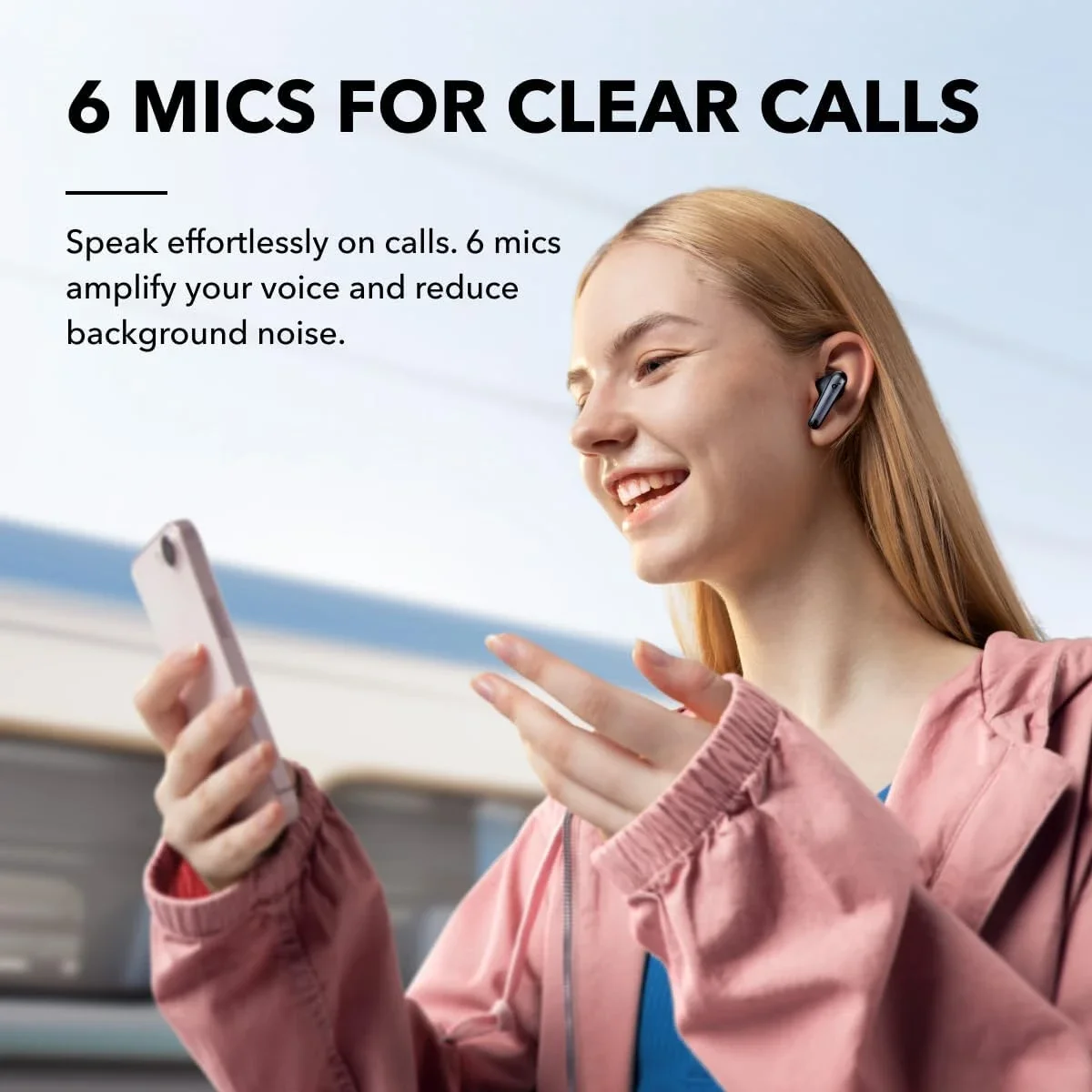 Anker Soundcore Liberty 4 NC Wireless Earbuds with Adaptive ANC, Hi-Res Sound, 50H Battery - Black - Thumbnail 6