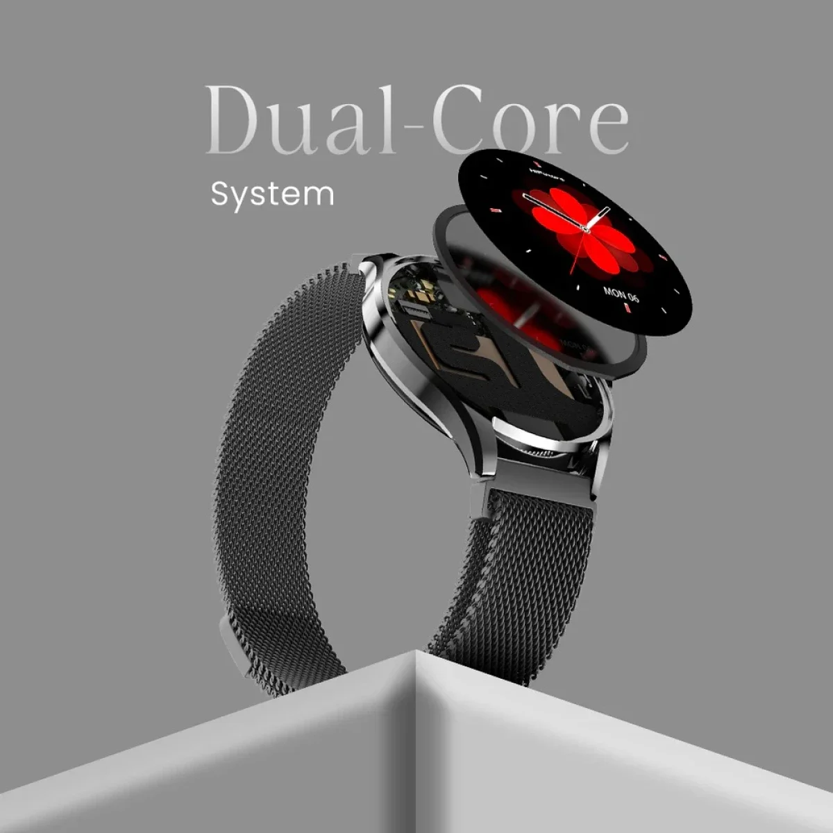 ساعة ذكية HiFuture Aura 2 نسائية بتقنية Bluetooth 5.3 وشاشة AMOLED مقاس 1.32 إنش، أسود - Thumbnail 3