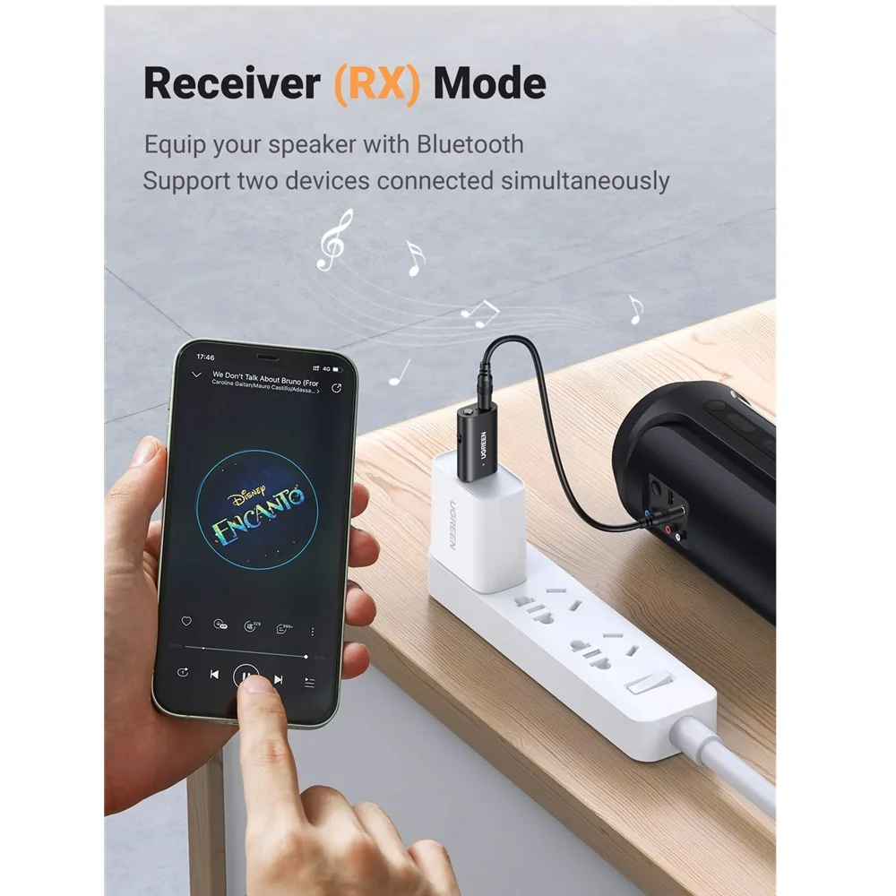 Ugreen 60300 Bluetooth 5.1 2-in-1 Audio Transmitter and Receiver - Thumbnail 13