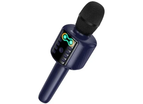 HOCO L24 Bluetooth Karaoke Microphone with Built-In Speaker - Blue - Thumbnail 5