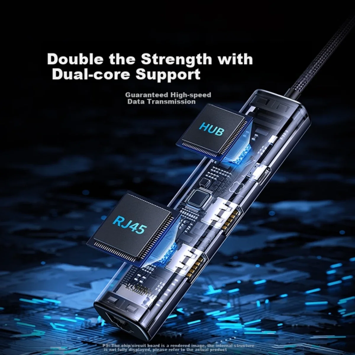 موزع Ugreen CM475 55809 USB-C 4 في 1 مع إيثرنت جيجابت، رمادي - Image 5
