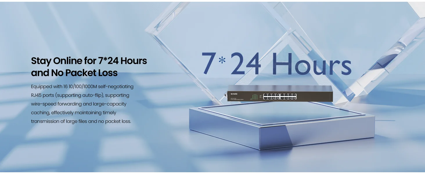 Tenda TEG1016G 16-Port Gigabit Unmanaged Rackmount Ethernet Switch - Image 16